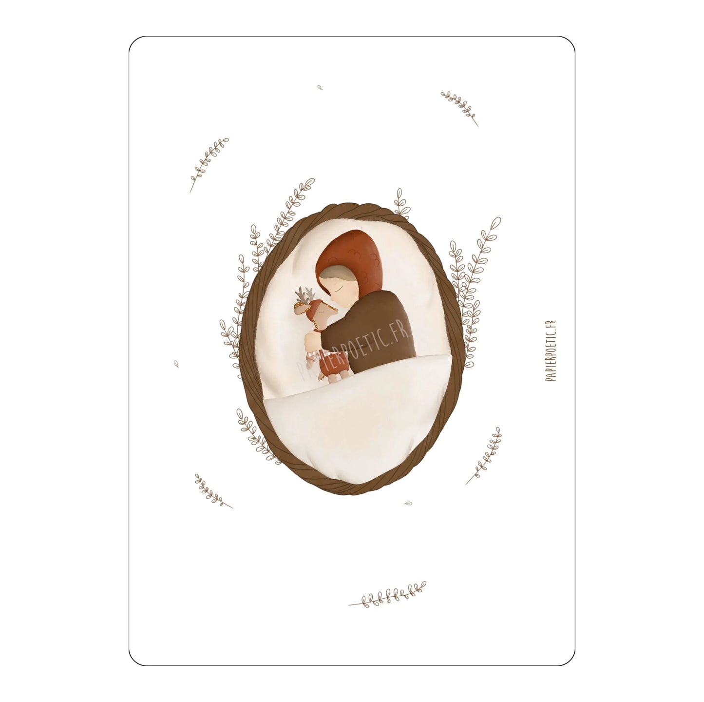 Carte naissance bébé Papier Poétic