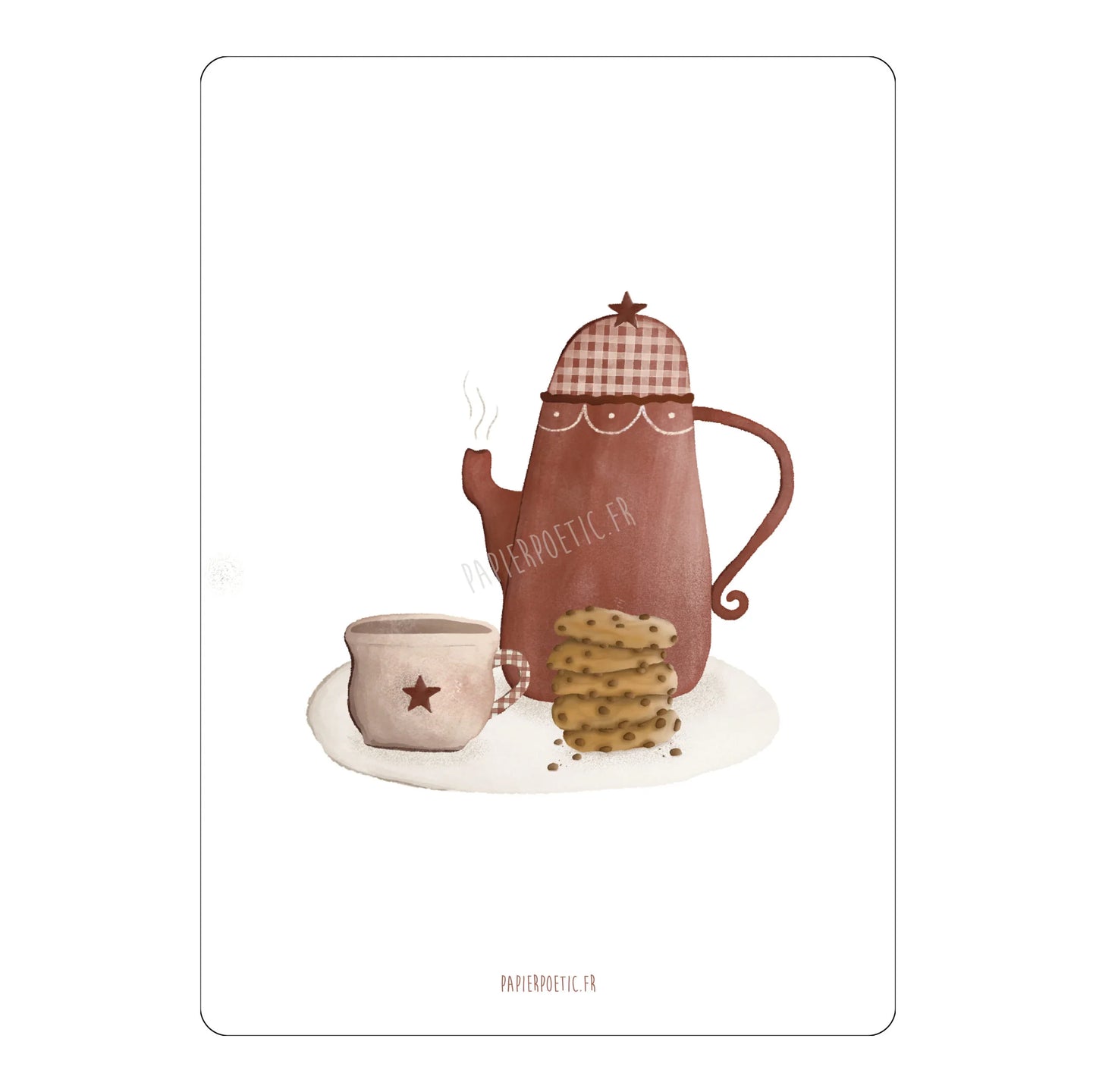 Carte Hiver Papier Poétic