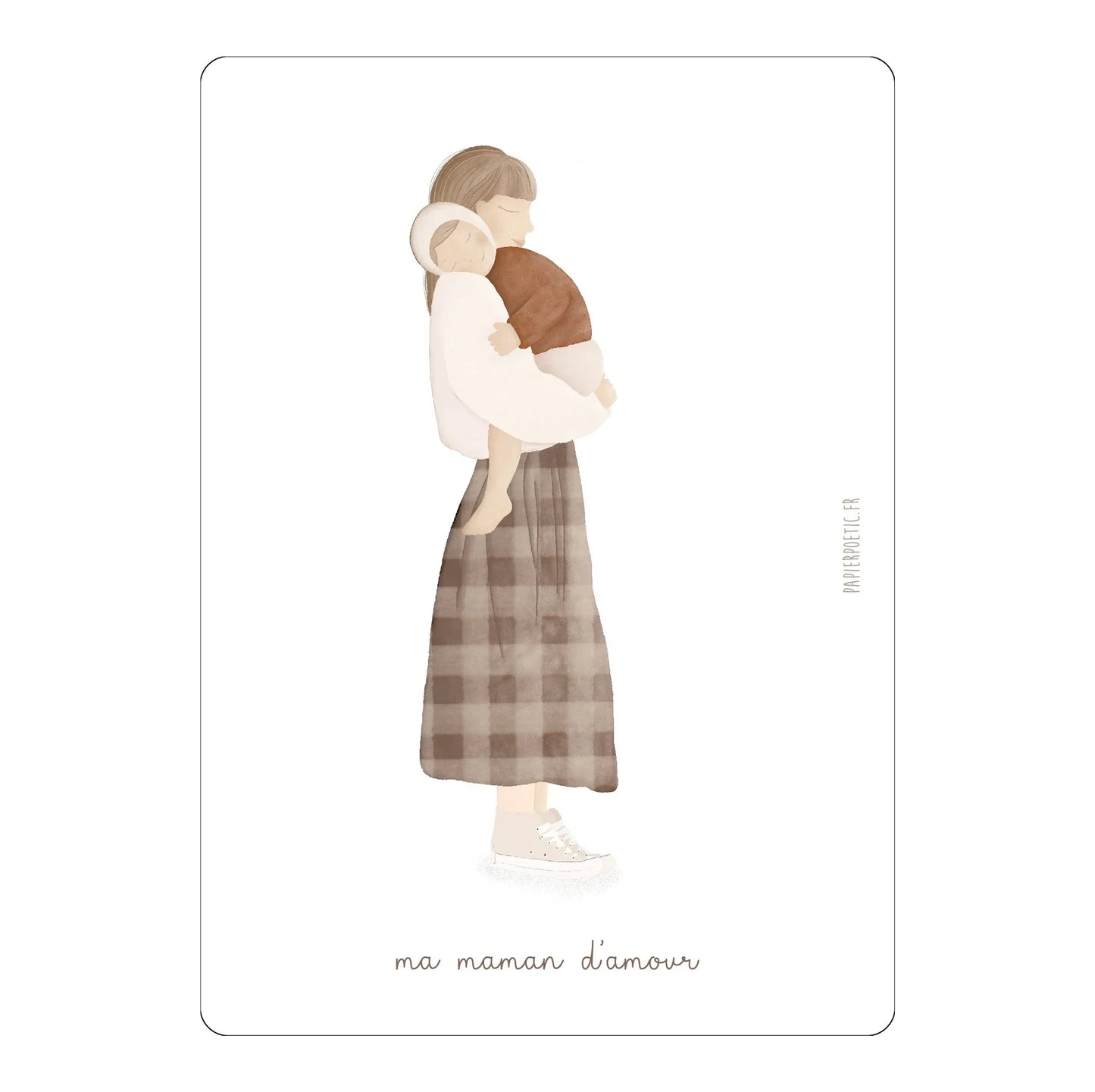 Carte Maman d'amour Papier Poétic