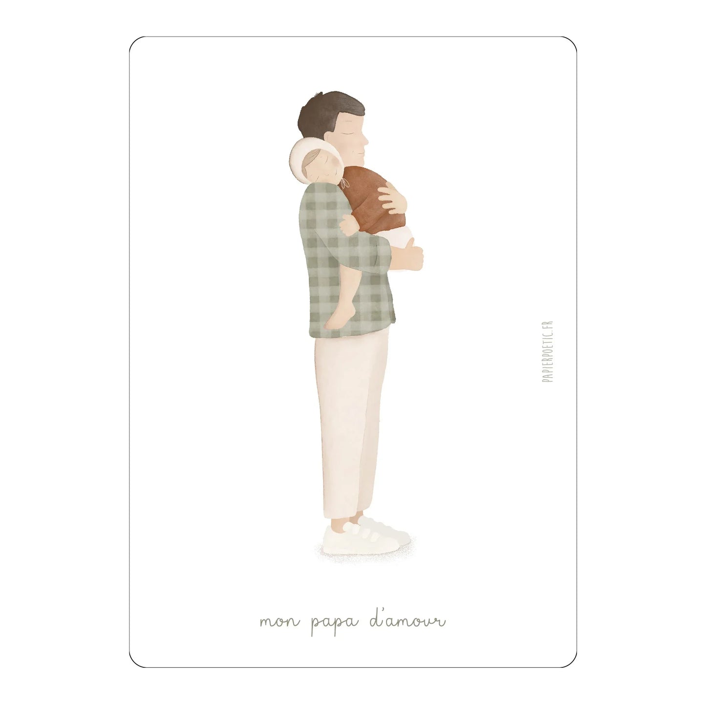 Carte Papa d'amour Papier Poétic