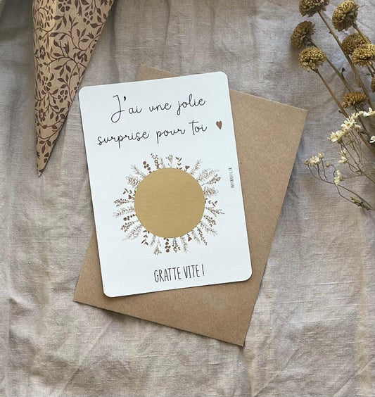 Carte à gratter annonce grossesse Mamie – Papier Poétic