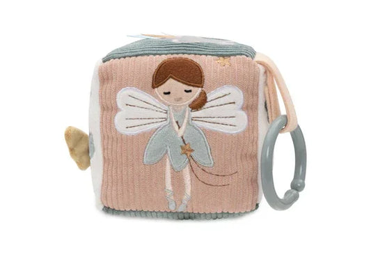 Cube d’activités bébé Jollein Lovely Birds – Jouet d’éveil en peluche douce