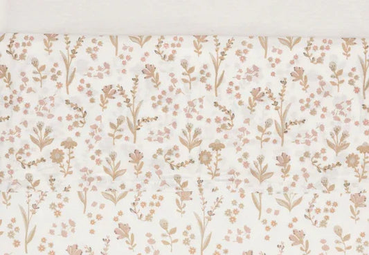 Drap plat enfant 120x150 cm Jollein Bloomy – 100% coton