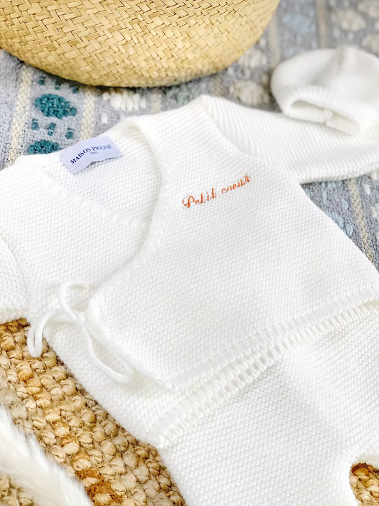 Trousseau de naissance bébé blanc – Maison Pioline
