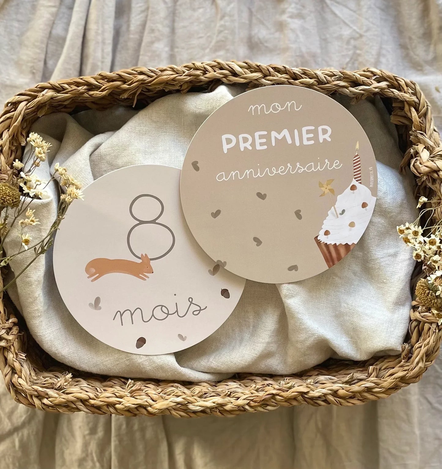 Cartes étapes bébé première année – Papier Poétic