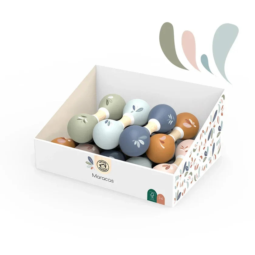 Maracas bébé bois instrument musical – Speedy Monkey