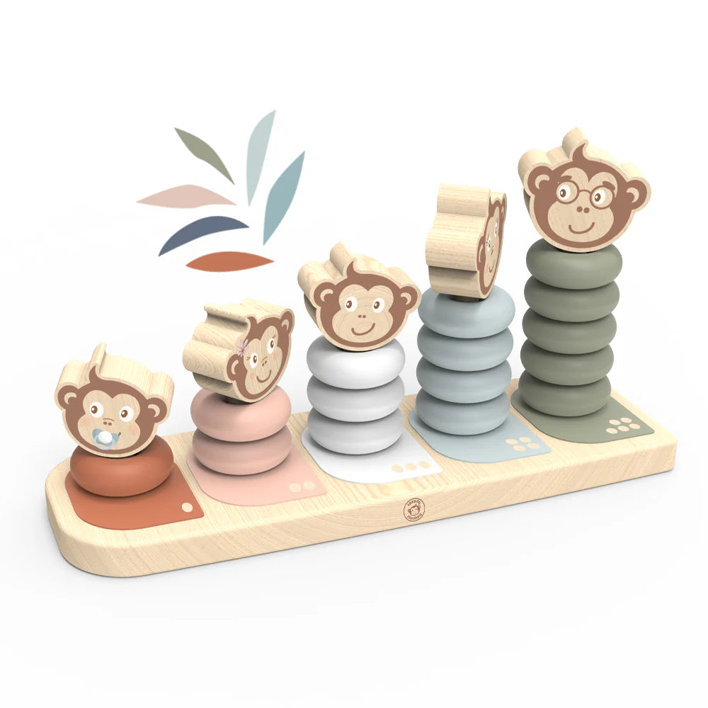 Famille de singes empilables