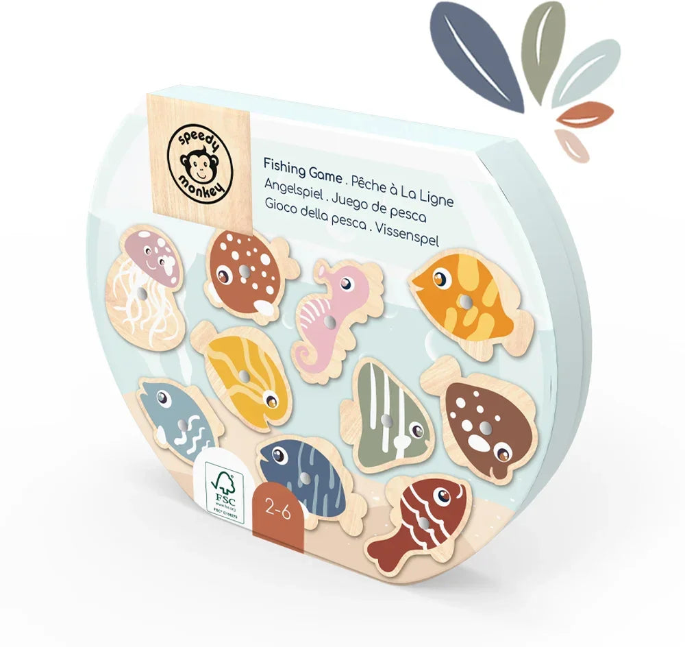 Jeu de pêche magnétique bois enfant – Speedy Monkey