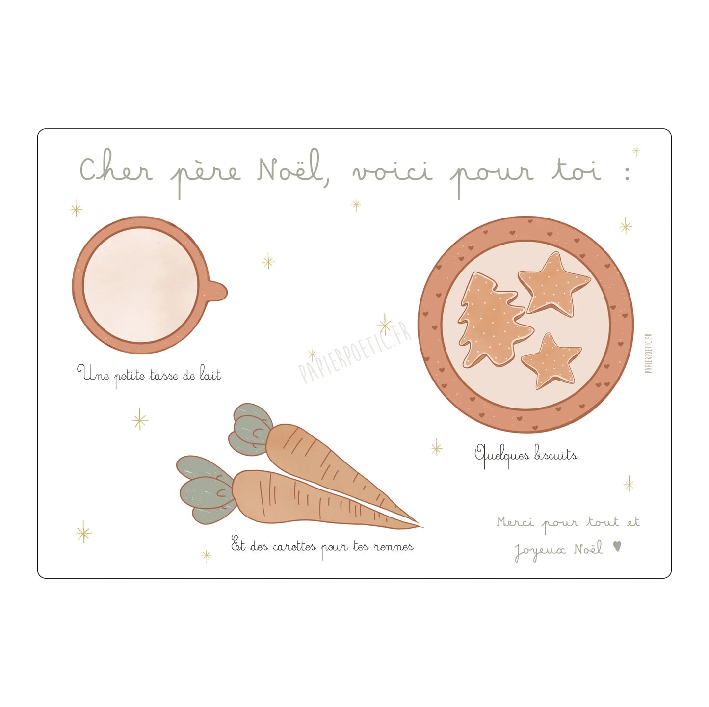 Set de table Noël Papier Poétic