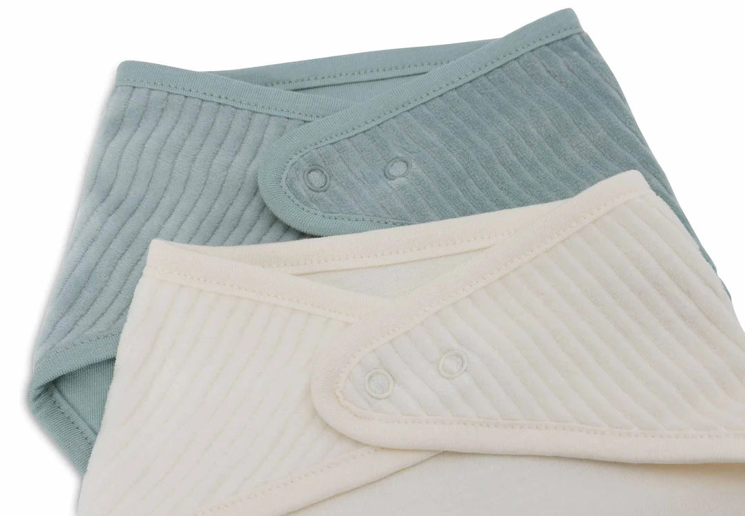 Lot de 2 bavoirs bandana bébé Sea Green – Jollein