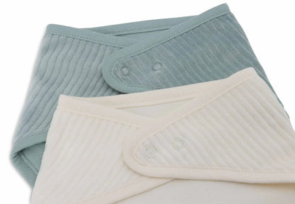 Lot de 2 bavoirs bandana bébé Sea Green – Jollein