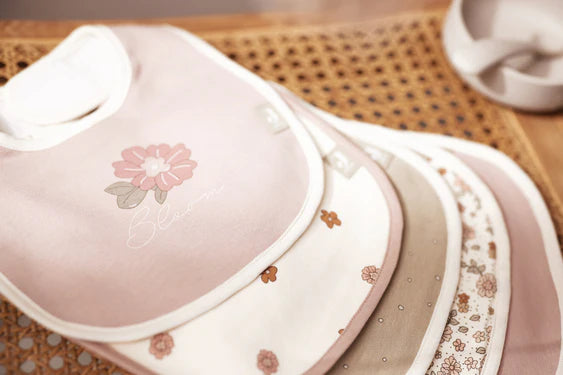 Lot de 5 bavoirs bébé Fleurs Rétro – Jollein