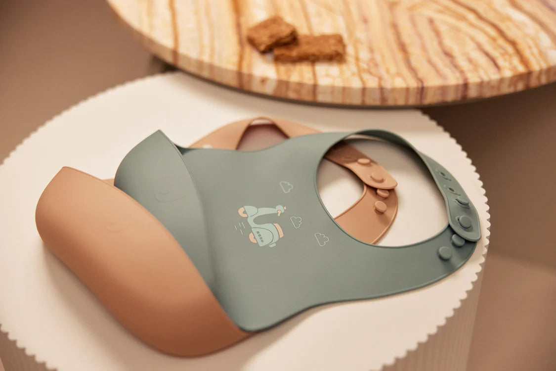Bavoirs bébé silicone On The Go – Jollein