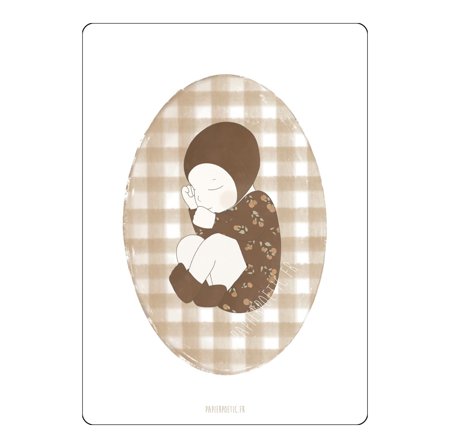 Carte " Bébé " Vichy et Bloom