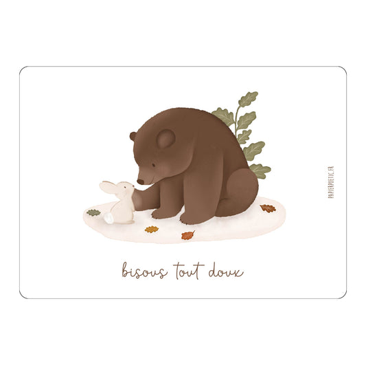 Carte “Bisous tout doux”