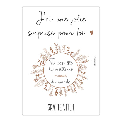 Carte à gratter “Mamie”