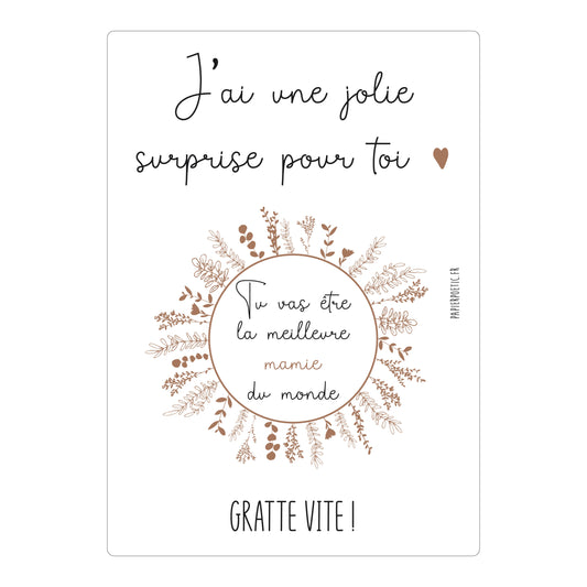 Carte à gratter “Mamie”