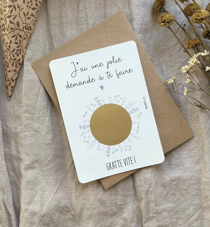 Carte à gratter “Marraine”