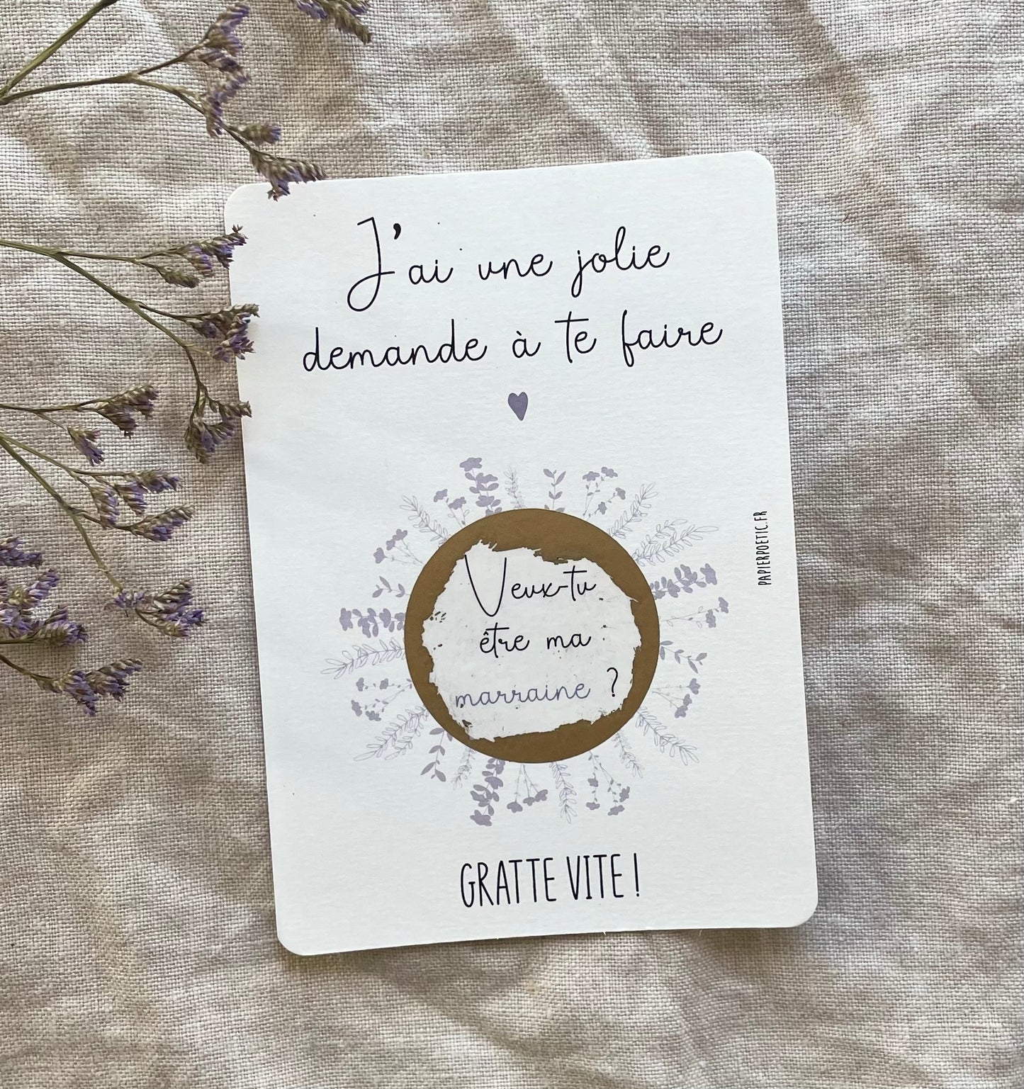 Carte à gratter “Marraine”