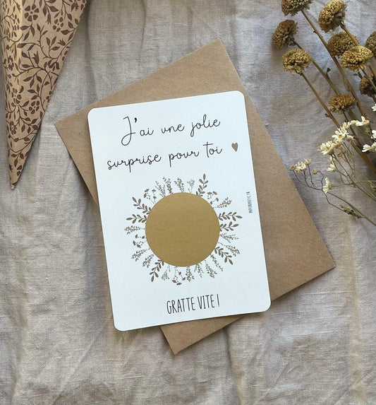 Carte à gratter annonce grossesse Papa – Papier Poétic