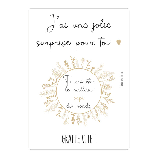 Carte à gratter “Papi”