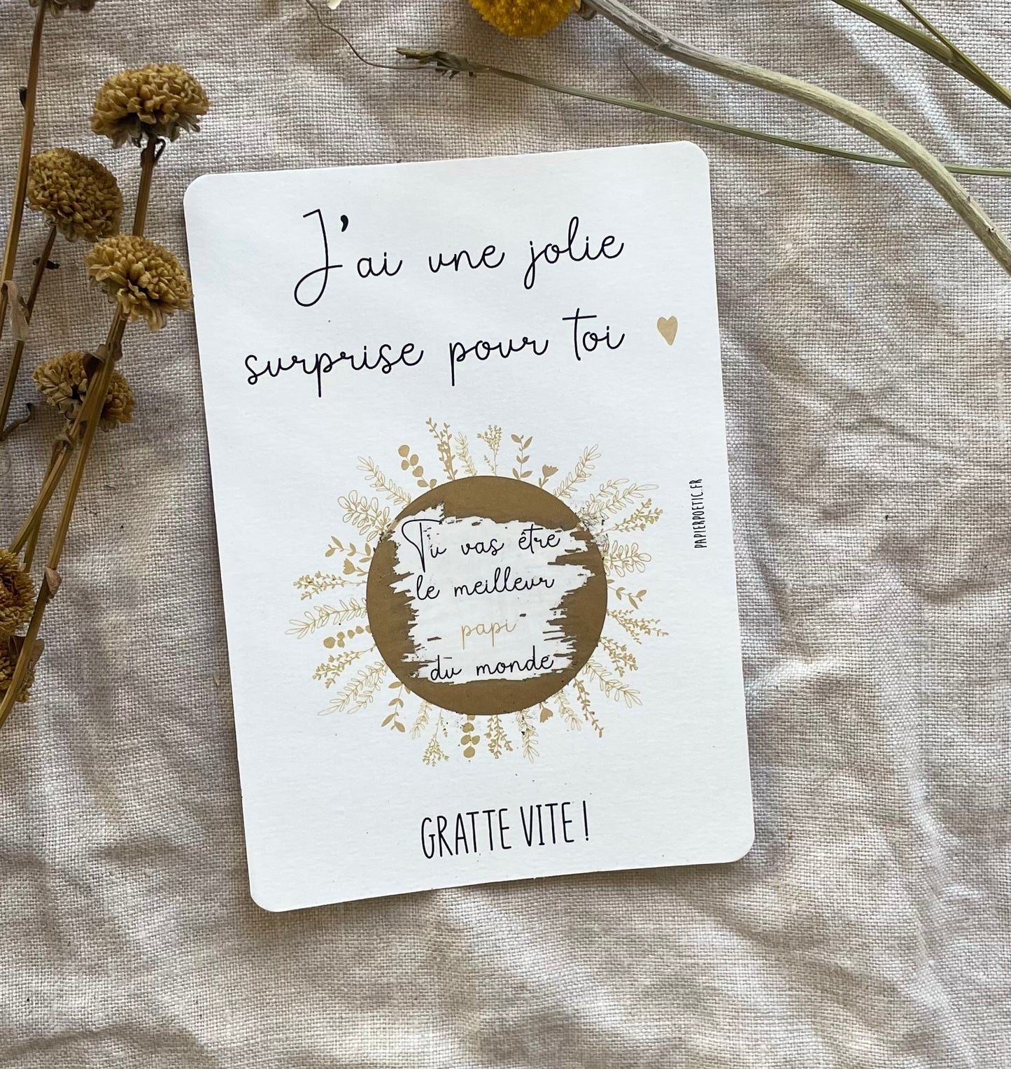 Carte à gratter “Papi”