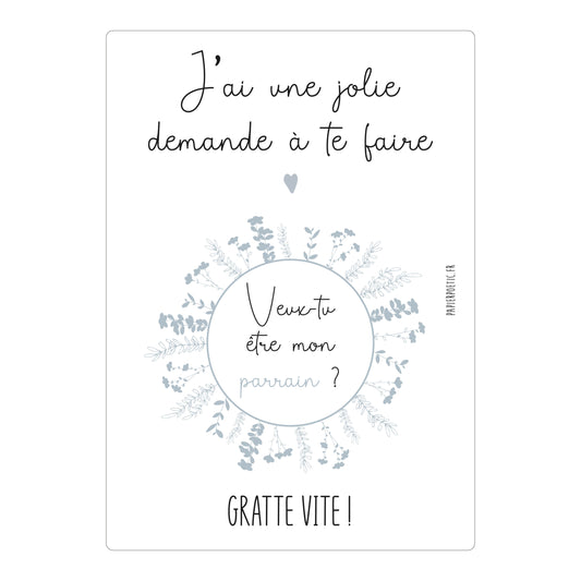 Carte à gratter “Parrain”