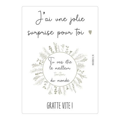 Carte à gratter famille Papier Poétic
