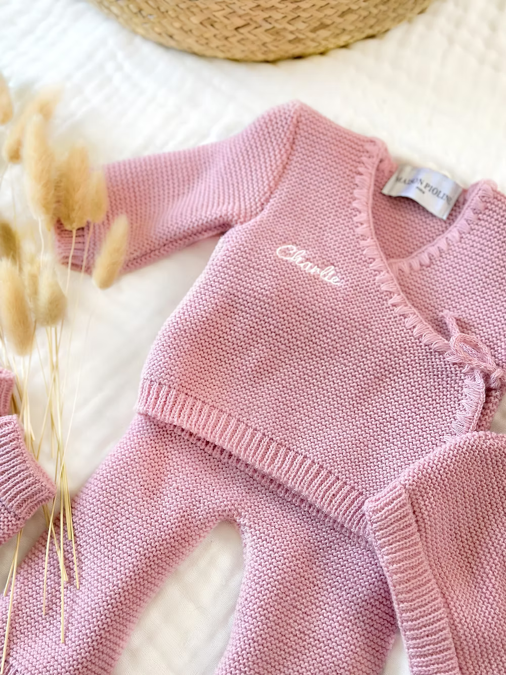 Trousseau de naissance Vieux rose