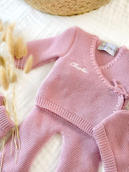 Trousseau de naissance Vieux rose