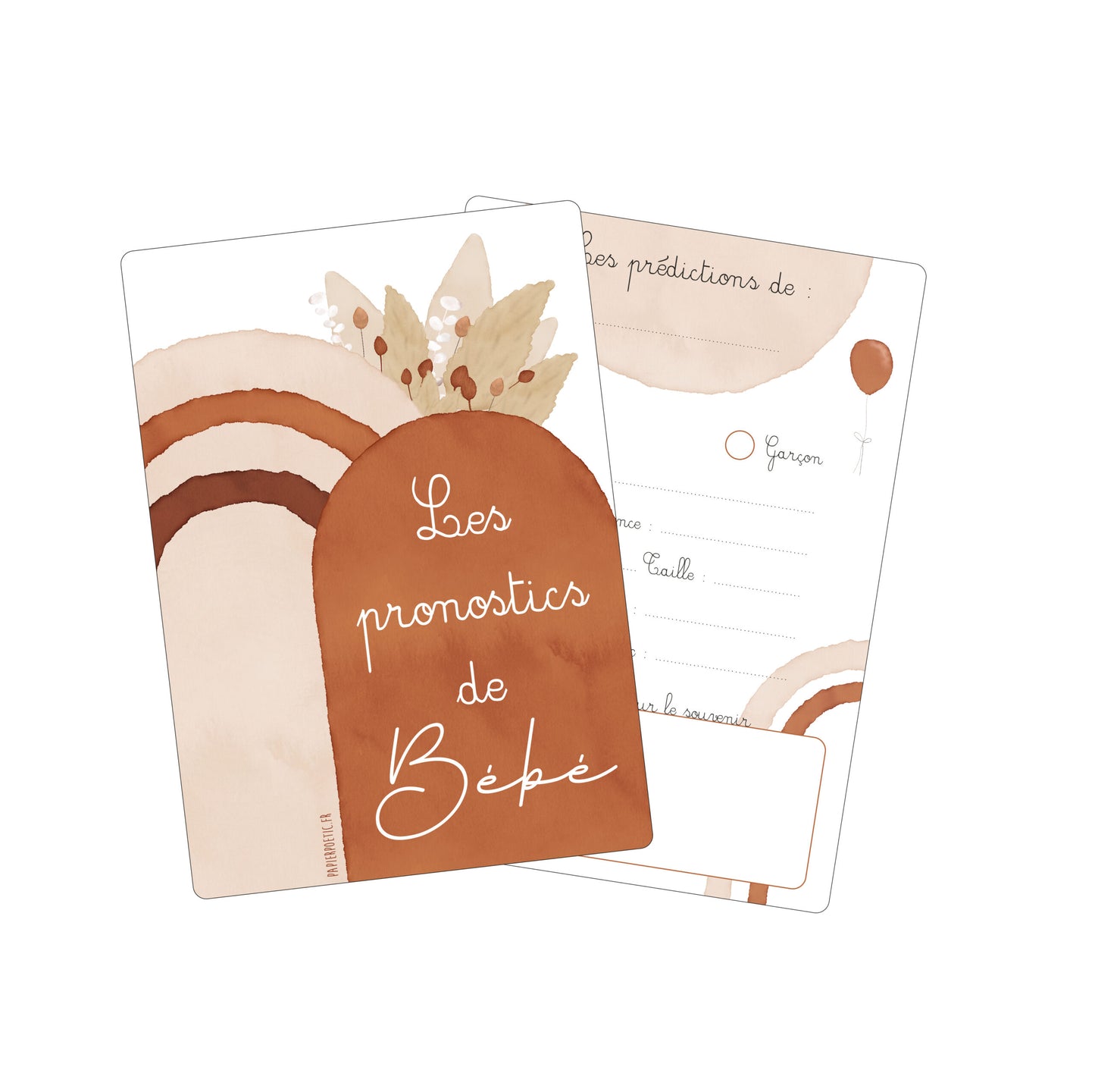 Cartes pronostics bébé “Bohème”