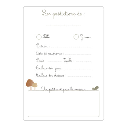 Cartes pronostics bébé “Brindilles”