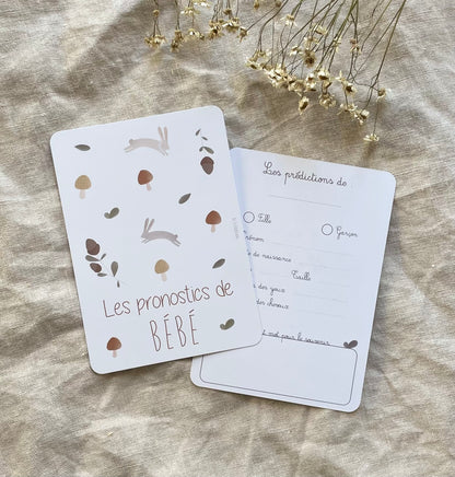 Cartes pronostics bébé “Brindilles”