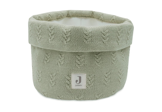 Panier rangement chambre bébé vert olive Jollein
