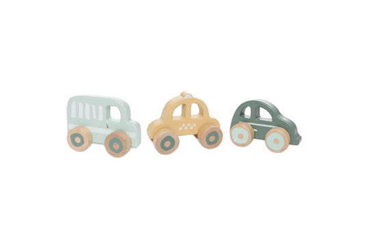 Voitures en Bois - 3 Unités - On The Go