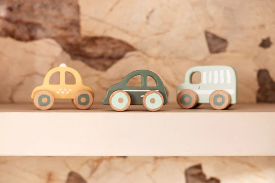 Voitures en Bois - 3 Unités - On The Go