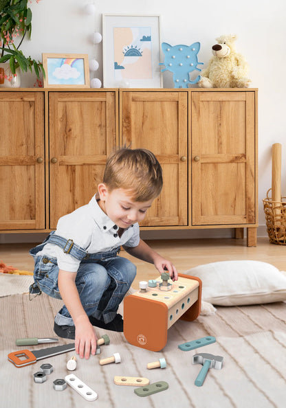 Boîte à Outils Établi en Bois 2-en-1