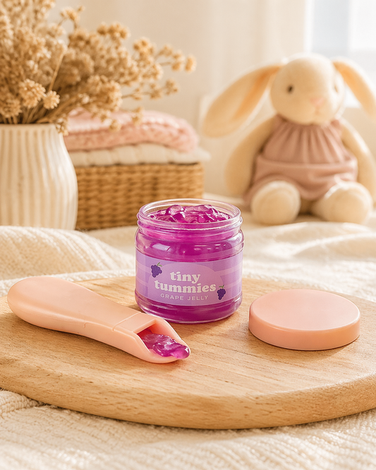 Petit pot poupée gelée raisin Tiny Harlow pour jeu d’imitation repas poupon