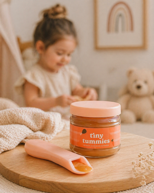 Petit pot poupée poulet rôti Tiny Harlow pour jeu d’imitation repas poupon